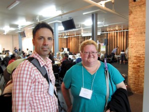 David Vaisbord and Ingrid Steenhuisen (Community advocate and Little Mountain resident)at Community Dialogue at Dodson Centre, Friday May 22, 2015
